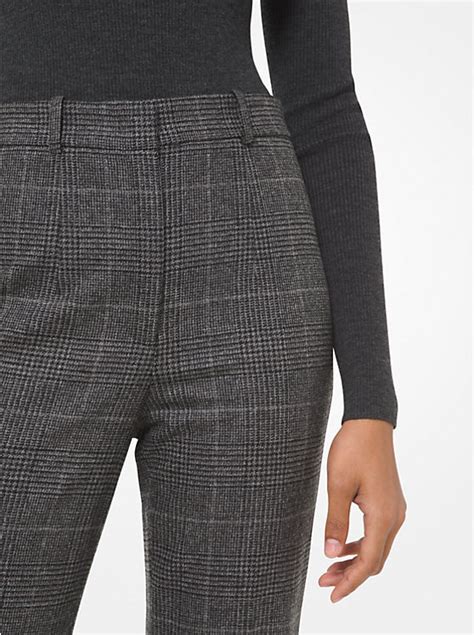 michael kors charlie|Charlie Glen Plaid Stretch Wool Flared Pants .